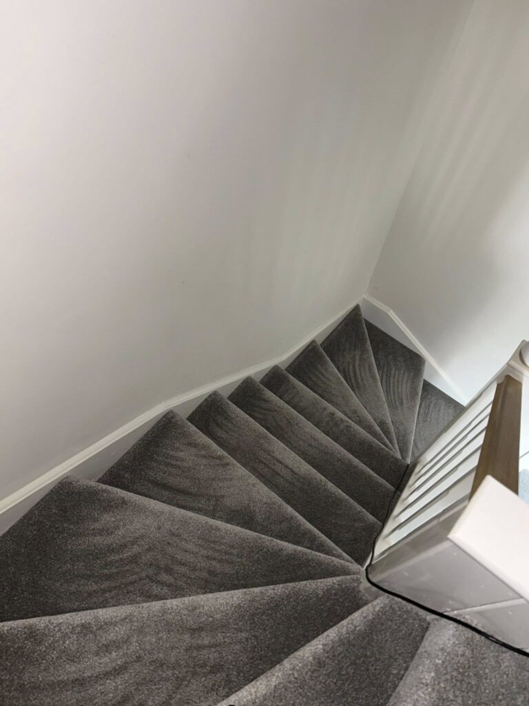 Clean and neat hoovered stair carpet